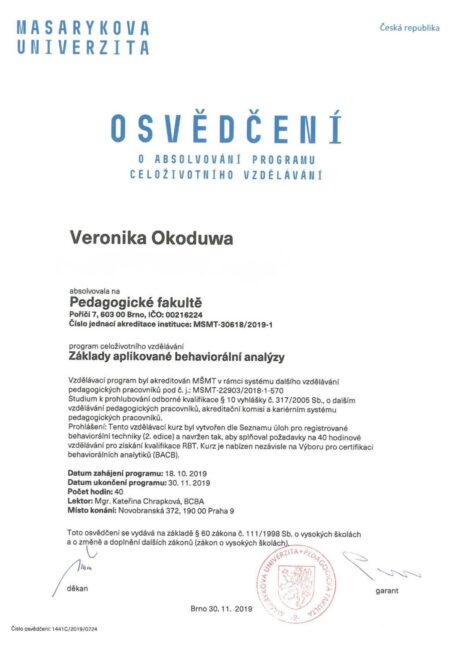 Veronika Okudowa | Vzdělání